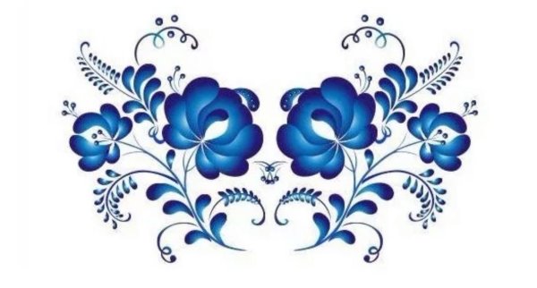 Орнаментная роспись Гжель