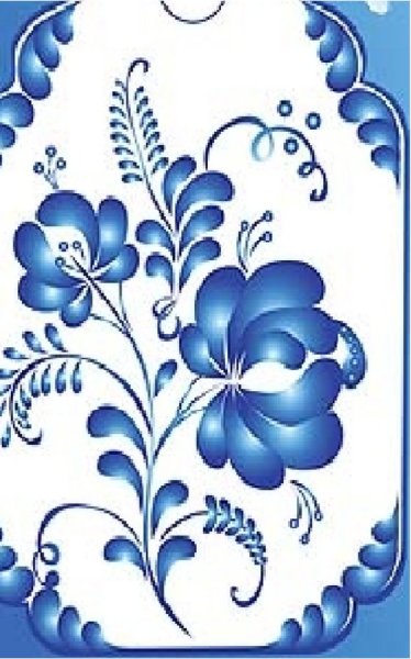 Композиция гжельской росписи