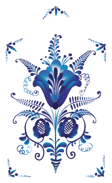 Элементы гжельской росписи Агашка