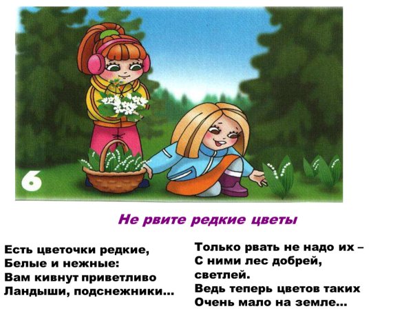 Не срывать растения рисунок