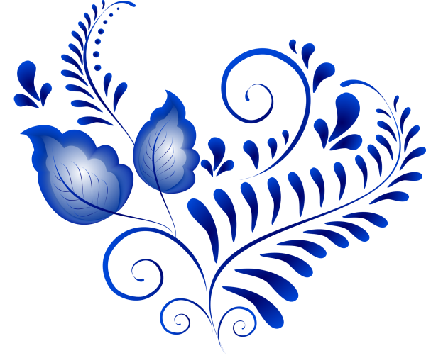 Орнаментная роспись Гжель