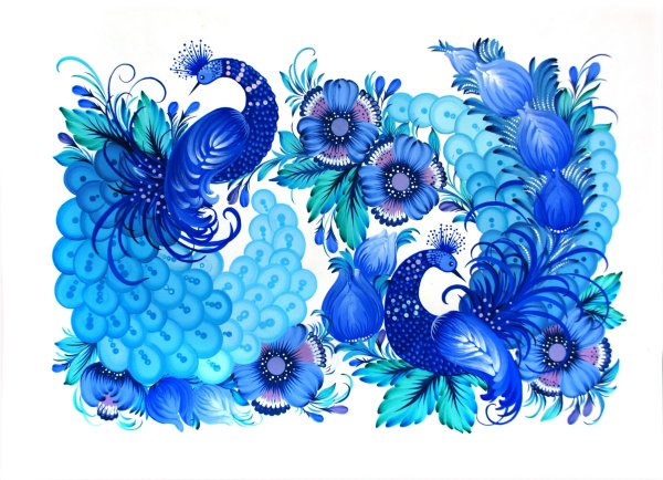 Гжель роспись узоры