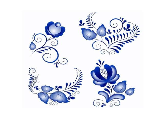 Гжель орнаментальная роспись