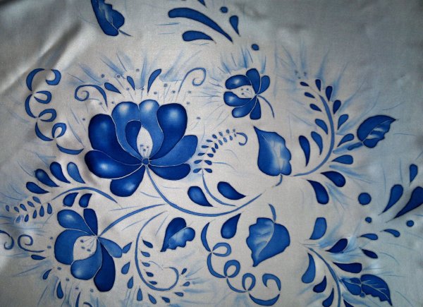 Гжель роспись роза