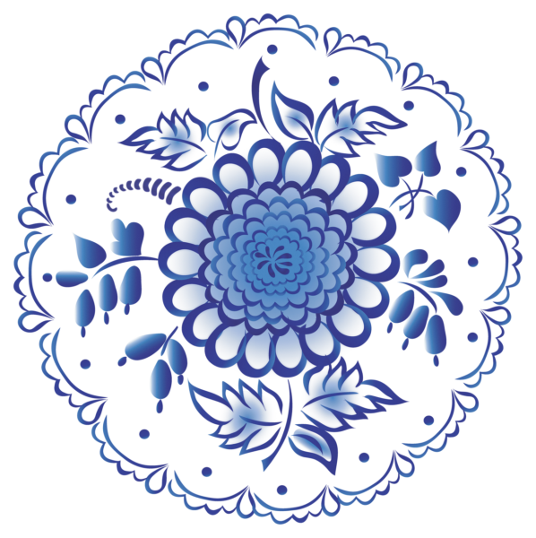 Гжель эстамп