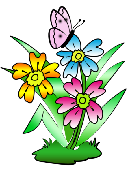 Цветочки мультяшные