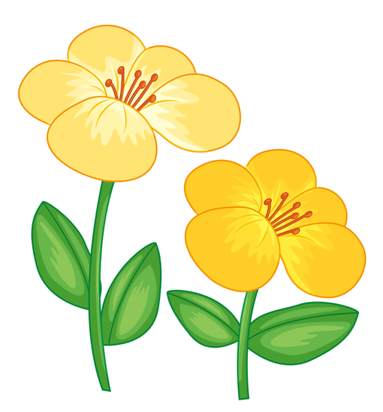 Красивые мультяшные цветы