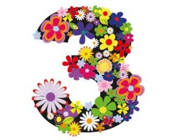 Красивые цифры с цветами
