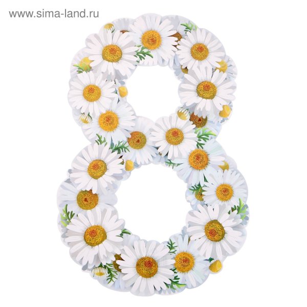 Цифра 8 из цветов