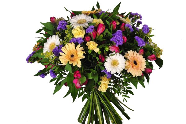 Букет гвоздика Гербера альстромерия