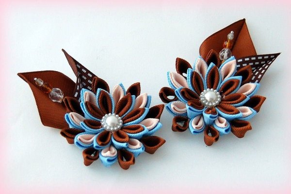 Красивые заколки канзаши