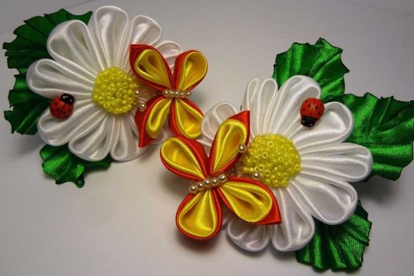 Ромашка канзаши