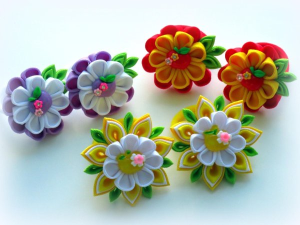 Канзаши маленькие цветочки
