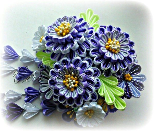 Цветочные композиции канзаши