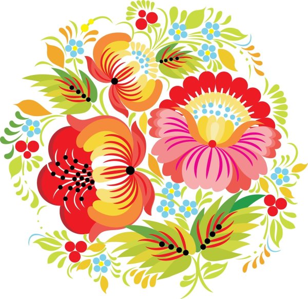 Цветы в народном стиле