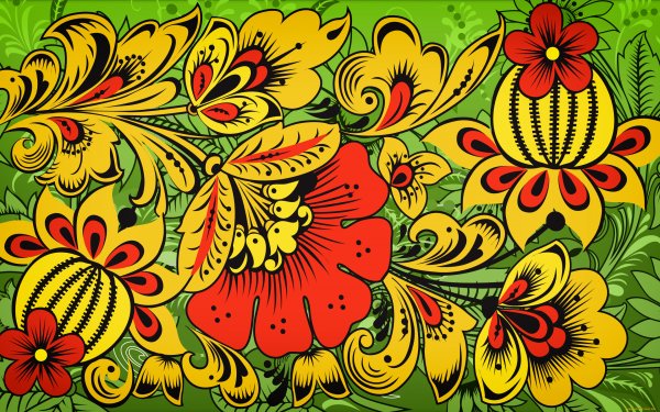 Хохломская роспись фоновая роспись