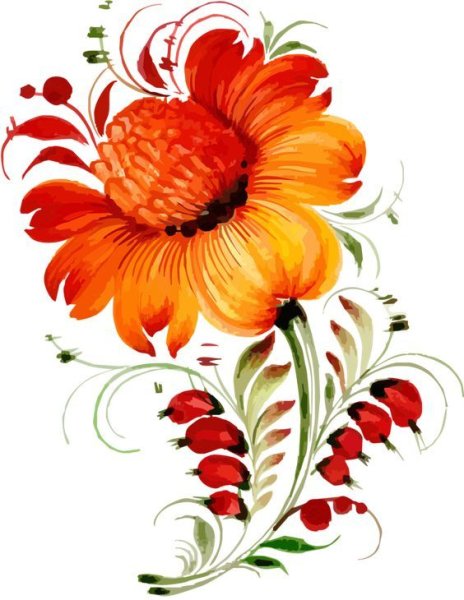 Петриковская роспись клипарт