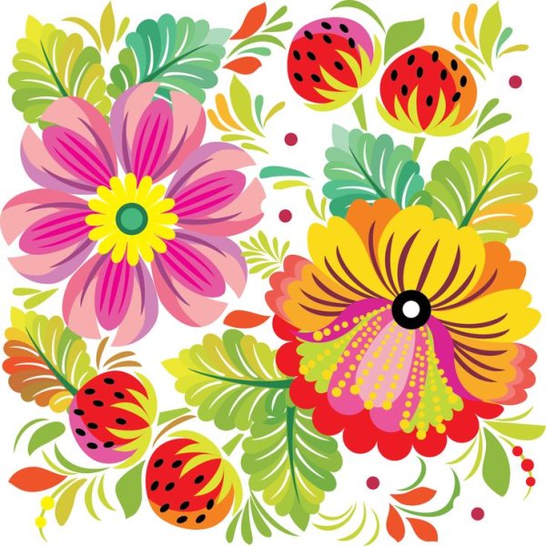 Петриковская роспись PNG