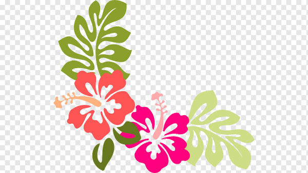 Трафарет Гавайских цветов