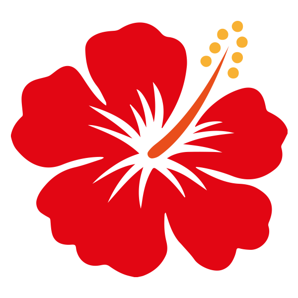 Трафарет цветов для гавайской вечеринки