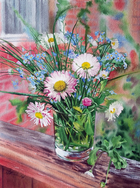 Художник любовь Титова цветы