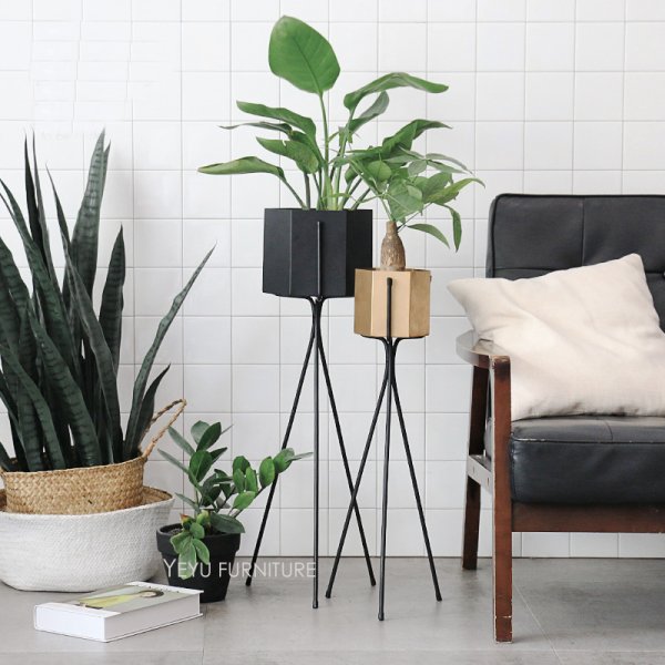 Цветы в горшках в стиле лофт