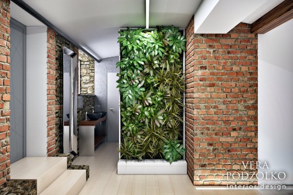 Перегородка из искусственных растений