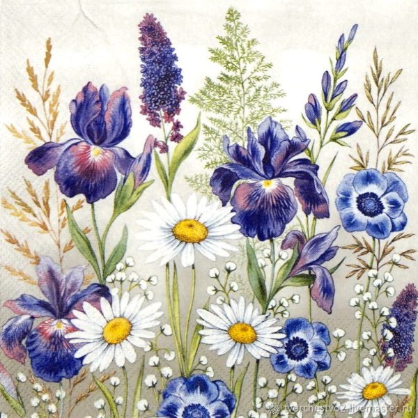 Салфетки для декупажа полевые цветы