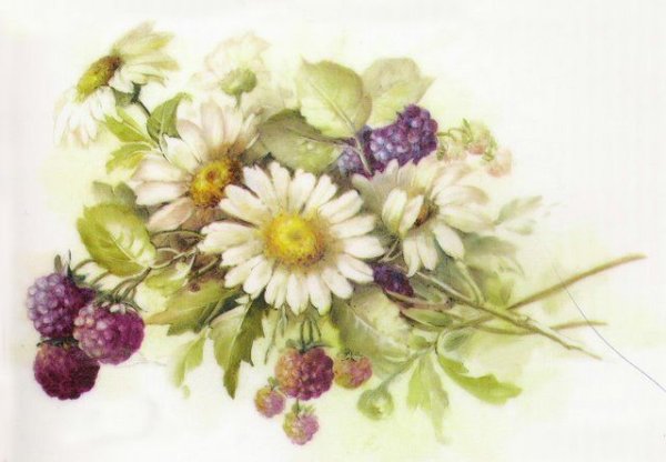 Полевые цветы для декупажа Винтаж