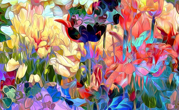 Абстракционизм цветы