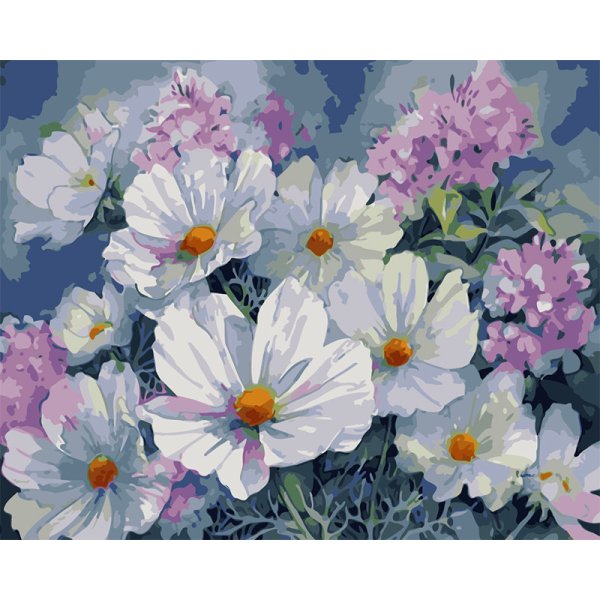 Алмазная мозаика цветы космея