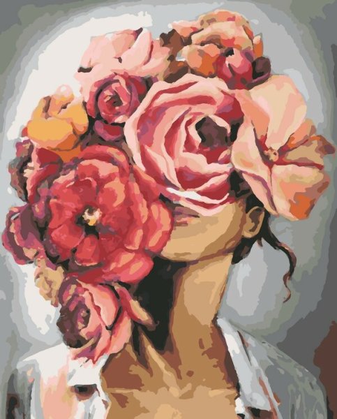 Девушка с цветами в голове