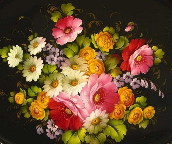 Жостово роспись паттерн