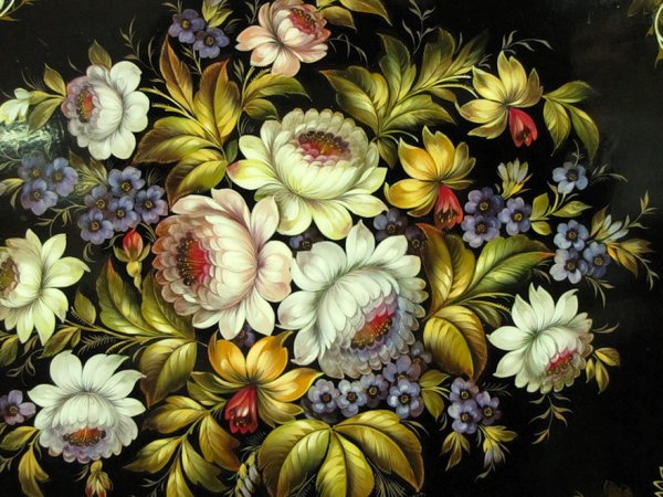 Жостовская роспись паттерн