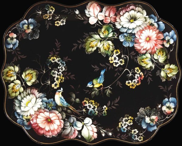 Жостово роспись розы