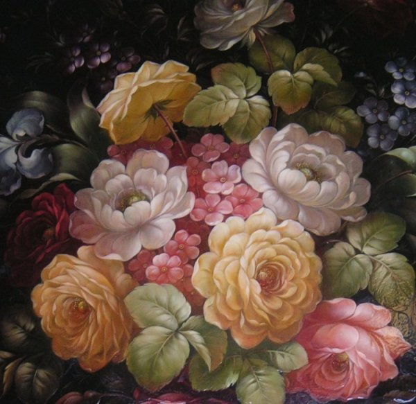 Жостовская роспись орнамент