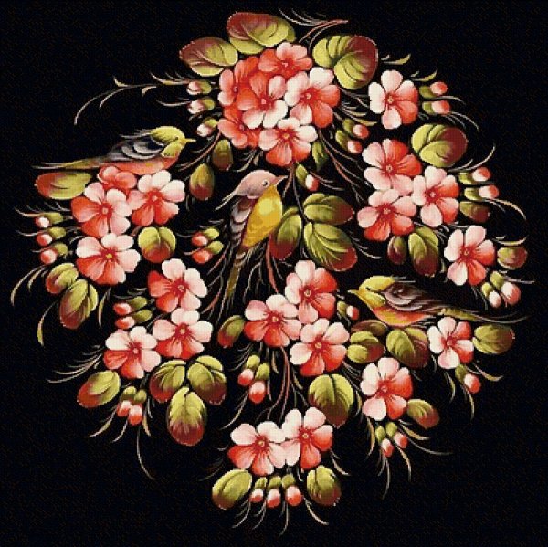 Анастасия Куликова Жостовская роспись