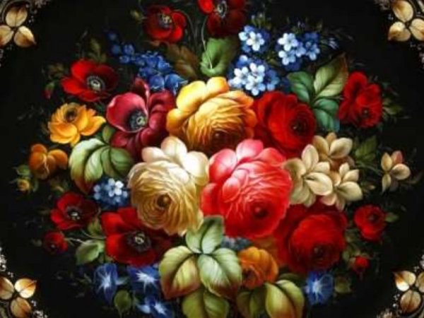 На подносе история Жостовская роспись