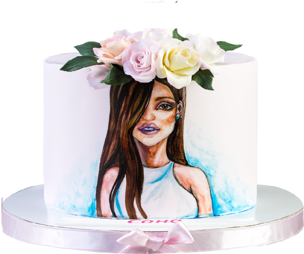 Торт с лицом девушки