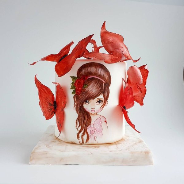 Девушка со спины рисунок