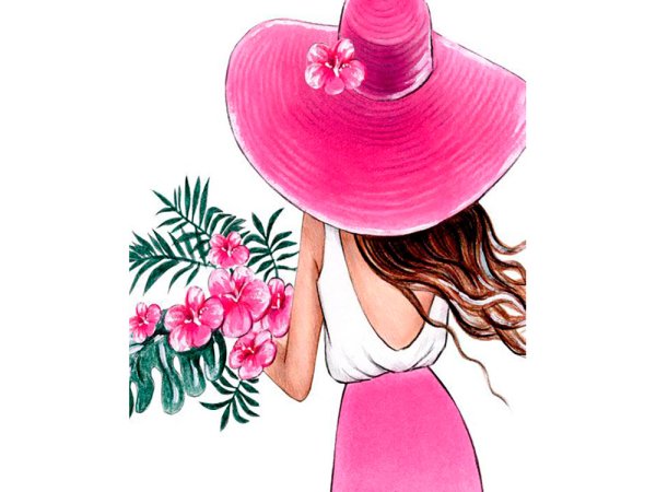 Картина девушка с бабочками