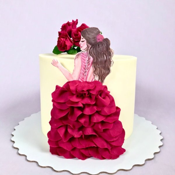 Силуэт девушки с бабочками