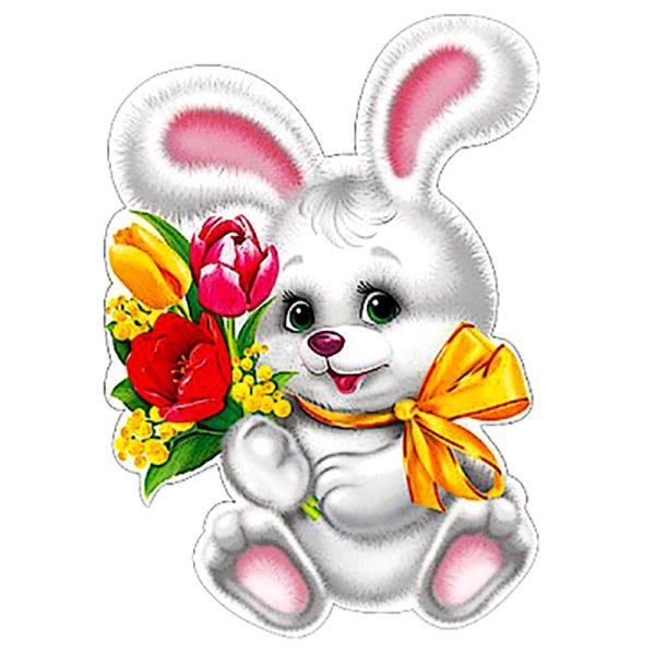 Зайчик с цветочком