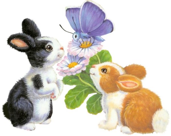 Заяц с цветочком