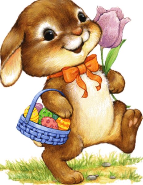 Зайчик с цветочком