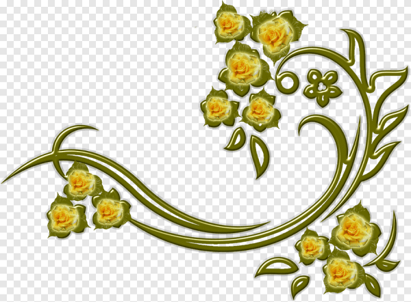 Вензель цветочный угловой