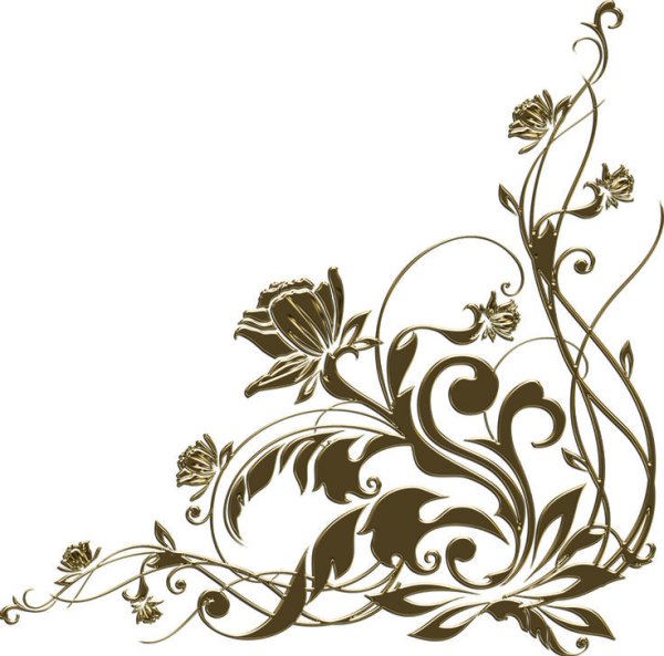 Угловой цветочный орнамент