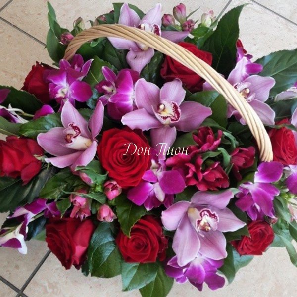 Цветы лилии орхидеи букет