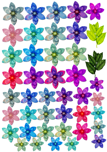 Цветы мультяшные