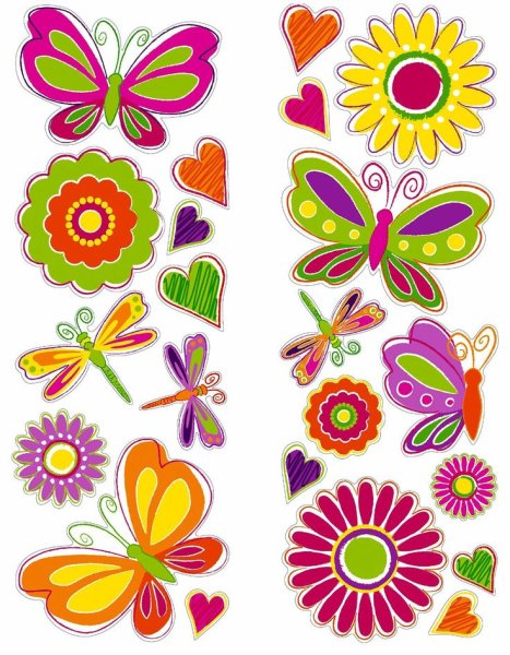 Красивые цветы на наклейки